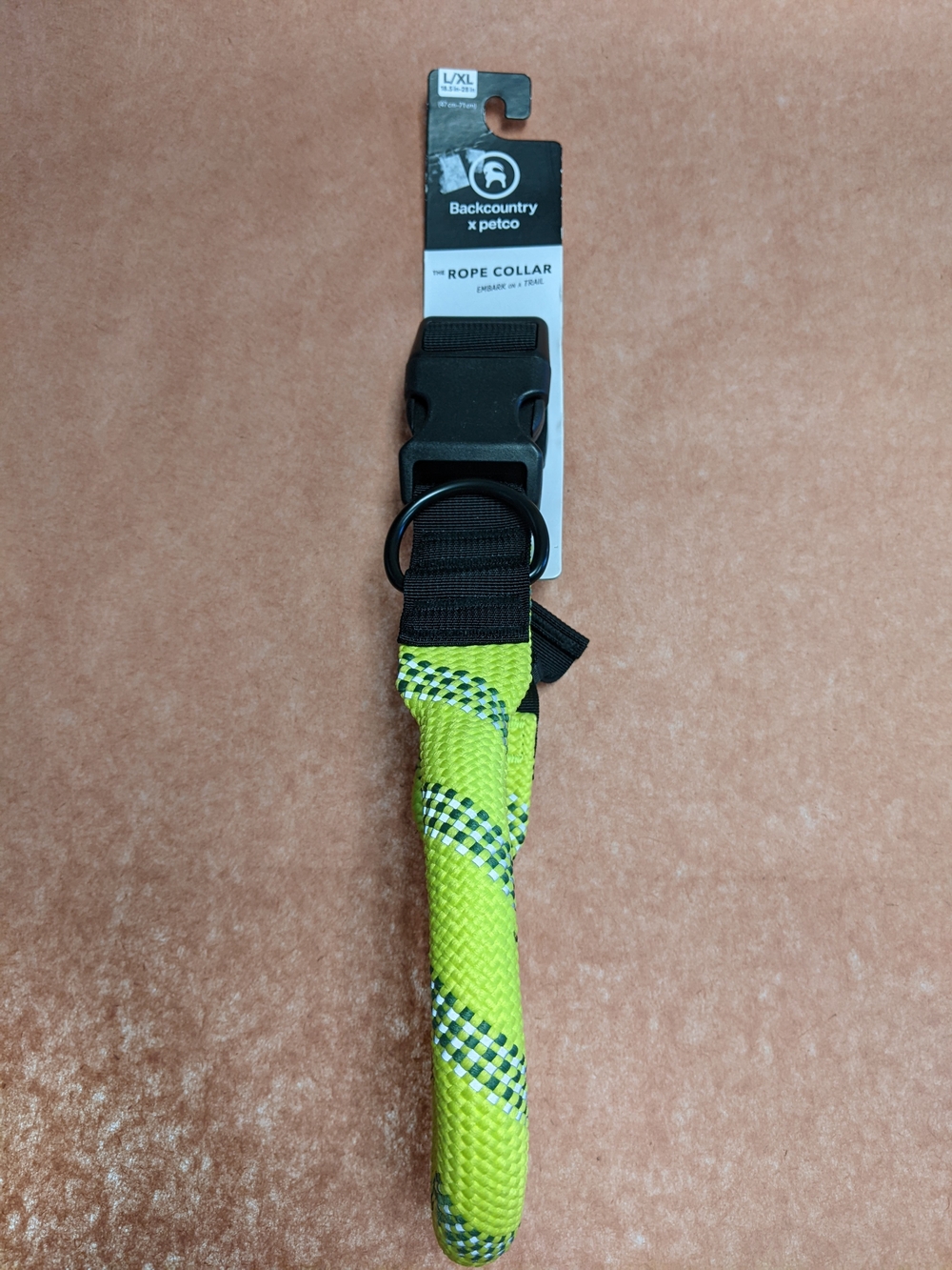 Dog Rope Collar - Backcountry x Petco - Size L/XL - Neon Green - New